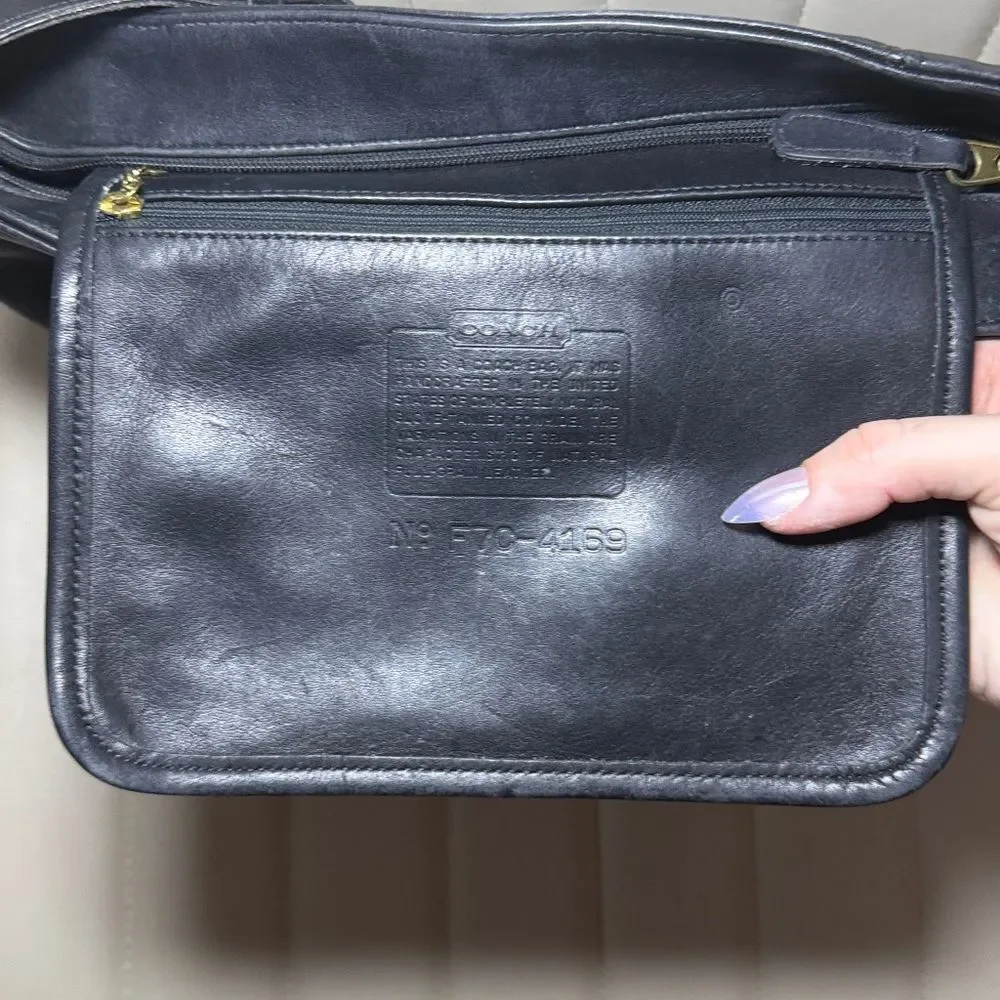 Vintage Coach Erickson Bucket Bag Soho Black Leather Shoulder Purse